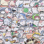 108张韩国小猫咪贴纸可爱卡通笔记本电脑手帐杯子手机壳儿童贴画