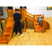 大型户外儿童木头玩具幼儿园防腐木屋小房子凉亭家用木质滑梯