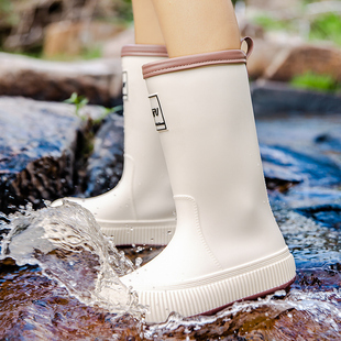 雨鞋女款高筒2024四季时尚，水鞋防水防滑加绒轻便耐磨雨靴lfy