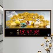康巴丝万年历电子钟2022客厅大显数码静音日历钟挂墙家用钟表