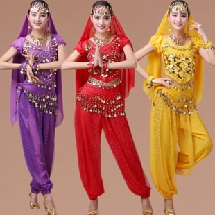 印度舞蹈套装表演秧歌舞新疆舞t066肚皮舞服装2021民族舞成人