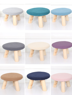 小圆凳子套罩圆形换鞋小板凳，矮凳套全包圆墩套客厅，加厚布蘑菇(布蘑菇)凳套