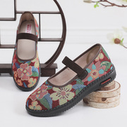 春季老北京布鞋女式单鞋防滑软底透气舒适中老年妈妈鞋奶奶鞋