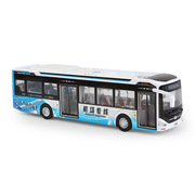 合金巴士模型仿双层新能源大巴车公交车客车儿童汽车男孩玩具摆件