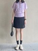 co*s风女装标准版型，蝙蝠袖针织polo衫，紫丁香2023夏1175534002