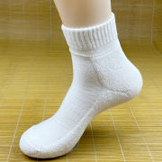 袜子男士纯棉加厚毛巾底白色中筒袜防臭吸汗运动袜秋冬季男袜短袜