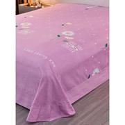 纯棉紫色雏菊花加厚单件斜纹床单1.8米床100全棉枕套双单人三件套