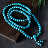 藏式绿松石108颗珠子手串天然原矿男女款念珠饰品项链民族风手链