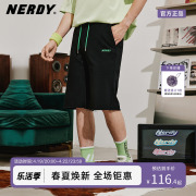 nerdy2023夏季男女同款情侣运动短裤宽松休闲时尚韩国潮牌裤