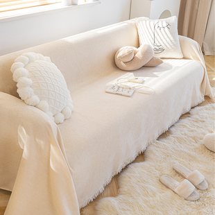 纯色沙发盖布巾雪尼尔四季通用沙，发套罩全包万能简约ins风沙发毯