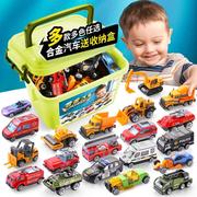合金小汽车玩具套装工程消防仿真迷你宝宝儿童赛车男孩铝惯性