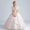 女孩周岁花仙子公主裙小伴娘儿童，红毯走秀绑带，款钢琴主持声乐礼服