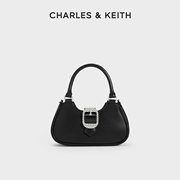 charles&keith春夏，女包ck2-50671547复古皮带饰扣手提包，斜挎包女