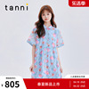 tanni追加春夏甜美印花Polo领衬衫连衣裙TL11DR902A