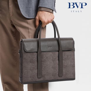 BVP男士手提包商务大容量斜挎包真皮手提包男款旅行包送男友礼物