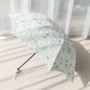 双层太阳伞超强防晒防紫外线蕾丝，折叠女晴雨，两用黑胶遮阳伞upf50+