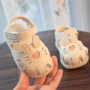 爱心夏季0-1-2岁女宝宝凉鞋，女童婴儿软底学步鞋子，公主鞋3小童鞋
