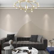 北欧简约抽象几何电视，背景墙壁纸客厅沙发米色系，小清新温馨墙布