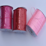 扎包装袋粉红色丝带 新房爱心拉花挂气球绳子装饰彩带0.3CM细绸带