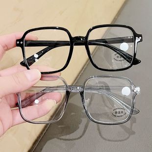 儿童时尚眼镜潮女孩文艺简约方框透明平光镜男童女童防蓝光护目镜
