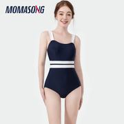 momasong游泳衣女士连体2023高级感遮肚显瘦保守温泉女款泳装