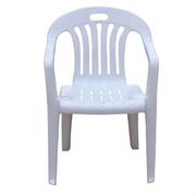 加厚塑料椅子大排档椅成人扶手靠背家用椅沙发椅烧烤塑胶白色餐椅