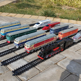 动车组高铁和谐号男孩，儿童玩具仿真电动轨道蒸汽，东风小火车头模型