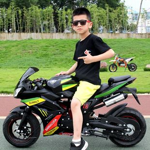 小型摩托车儿童49cc迷你摩托，车灯款中小跑车汽油儿童成人23年