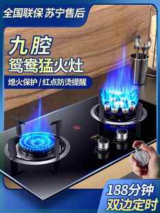 日本樱花燃气灶双灶家用天然气液化气台嵌入式猛火，煤气灶猛火炉具