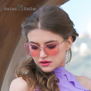 海伦凯勒太阳镜女圆脸小脸，显瘦防紫外线偏光潮，墨镜女眼镜h8707