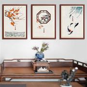 新中式客厅装饰画餐厅挂画沙发背景壁画中国风墙画玄关实木有框画