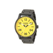 尼克松nixonpatrol休闲男款欧美腕表，黑黄钢带(黄钢带，)防水石英运动手表