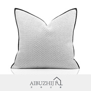 极简沙发样板房北欧ins轻奢风简约现代黑白色定制抱枕大方枕靠垫