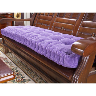 高档加厚玉米毛绒红实木沙发坐垫木头坐垫单三人沙发座垫飘窗垫可