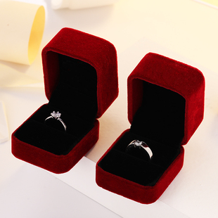 仿真假钻戒婚礼道具，结婚对戒新娘情侣戒指，一对求婚仪式钻石婚戒