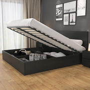 高箱储物床实木现代简约卧室收纳双人床，北欧风气压床榻榻米床