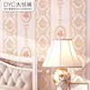 韩式田园无纺布墙纸客厅3D立体温馨卧室背景墙简约欧式条纹壁纸花