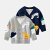 儿童毛衣开衫针织春秋装，韩版动物卡通小男童洋气宝宝v领长袖外套