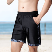 沙滩裤男速干可下水短裤海滩裤，夏季防尴尬冲浪游泳裤温泉时尚套装
