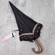 日本小洋伞！洛丽塔小碎花边公主风！气质长柄手动女士轻量晴雨伞