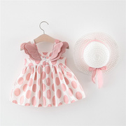 2022夏季韩版婴儿公主裙，0-1岁2女童，童装夏装女宝宝连衣裙