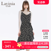 laviniaclub拉维妮娅夏女士(夏女士)连衣裙吊带修身v领长裙r13l30