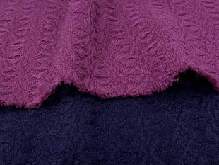 进口加厚深紫色、玫红色，光泽针织羊毛，布料秋冬大衣外套套装面料