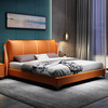 床现代简约科技布床双人主卧室，1.8米大床意式轻奢软床北欧布艺床