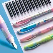 白雪钢笔套装小学生用的笔学生专用儿童可替换墨囊刚笔练字钢