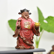 中式陶瓷财神爷佛像摆件紫砂家用店铺开业办公室桌面摆设
