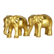 铜大象摆件纯铜一对吸水象铜象工艺品家居客厅桌面装饰品开业