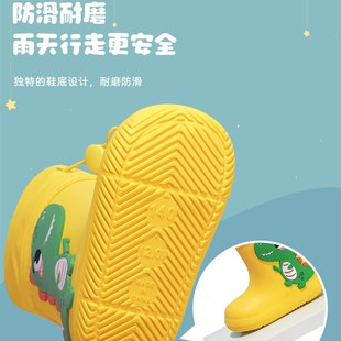 儿童雨鞋男童女童幼儿园宝宝防滑雨靴小学生小童男孩水鞋防水胶鞋