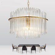 后现代简约客厅水晶灯圆形创意个性艺术卧室餐厅灯玻璃北欧铜吊灯