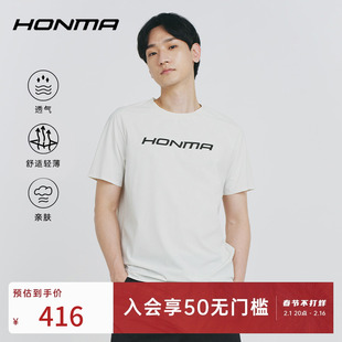 都市机能HONMA运动高尔夫服饰男子短袖T恤字母上衣